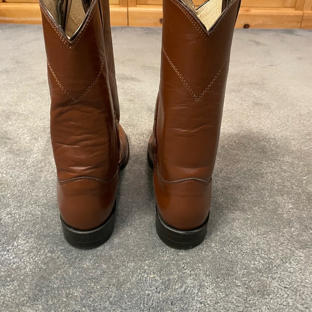 Justin Boots women’s roper style Light Brown Leather in fabulous condition - Picture 5 of 6